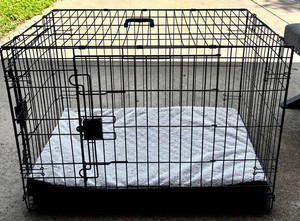 G - Collapsible Dog Crate With Bed 24 12 X 35 12 X 22 12 in
