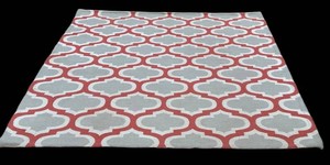 G - Area Rug Threshold Gray & Coral 5 X 7 Geometric