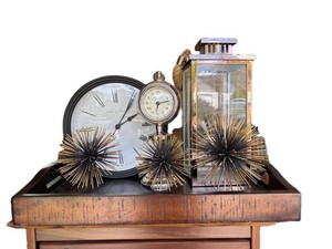 G - Decor Tray With Clock, Lantern & Starbursts Mixed Lot of 7