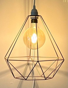 UB1 - Geometric Copper Pendant Lights EGLO & IKEA Pair