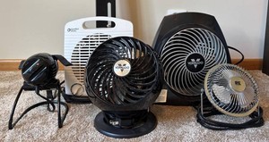 UB1 - Table Fan Mixed Lot - Vornado, Comfort Zone & Room Essentials (5)