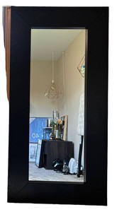 UB1 - Floor Mirror Large Black Wood Frame 75 X 37 in