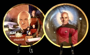 G - Star Trek the Next Generation Collector Plates Enesco & Hamilton (Lot of 2)