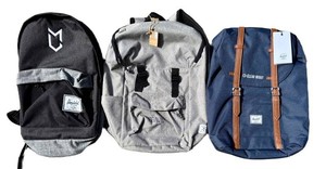G - Backpack Lot Herschel, Merchant & Craft, Clear Night Mixed Lot