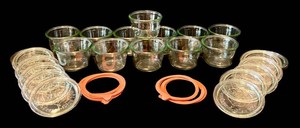 LFR - Weck Mold Jars With Lids & Rubber Seals (Lot of 12)
