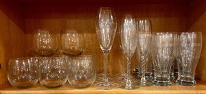 K - Glassware Set 26 Pieces Drozdik Lowballs Flutes & Pilsners
