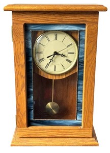 G - Glass Clock -Wood Cabinet Pendulum Clock