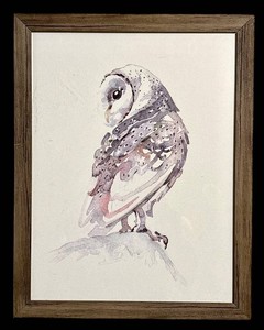UB1 - Framed Wall Art Owl Lisa Millicent 14 X 11 in