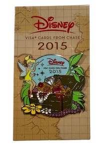 Disney Pin - 2015 Tinker Bell Treasure Chest Visa Cards From Chase