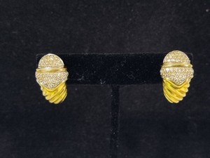 David Yurman 18K Diamond Shrimp Earrings