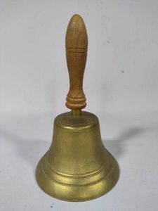 Vintage Brass Bell wWood Handle