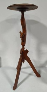 Wood Carved Plant Stand
