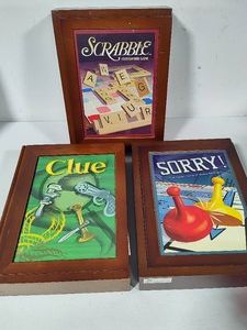 Vintage Boxed Board Games - Scrabble, Clue & Sorry