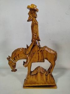 Hand Carved Don Quixote Wooden Statue