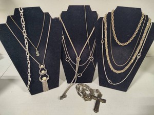 Lot of Silver Tone Costume Necklaces