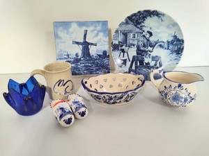 Delft Blue & Asst Blue & White Ceramics