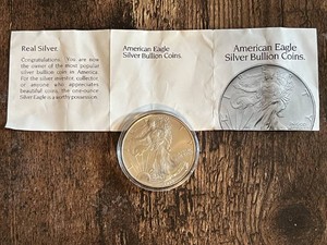 1997 American Eagle Silver Bullion Coin with Certificate of Authenticity
