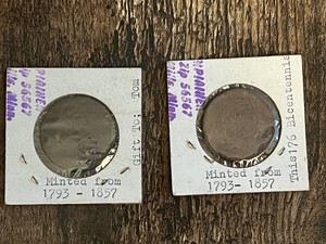 U.S. Large Cents from 1793-1857 in Holder