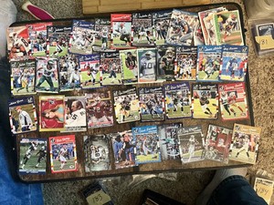 Lot of Football Cards featuring Ben Roethlisberger, Cam Newton, Lawrence Taylor, Drew Brees, and Rob Gronkowski