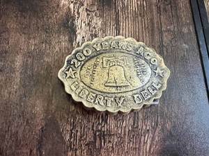 1776-1976 U.S. Bicentennial Liberty Bell Belt Buckle