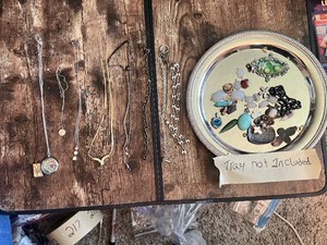 Assorted Necklaces, Chains, Pendants, and Charms Tray