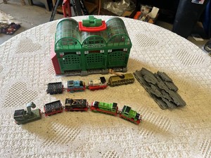 Toy Train Set including Knapford Station, Engines, and Track