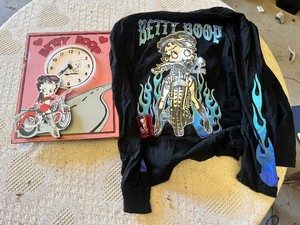 Betty Boop Clock, Shirt, and Shot Glass Set