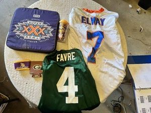 Super Bowl XXX Merchandise and NFL Jerseys including Brett Favre Green Bay Packers Jersey and John Elway Denver Broncos Jersey
