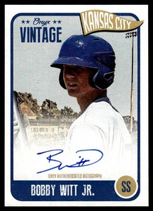 Bobby Witt RC On-Card Auto 200 2020 Onyx #VABW Authentic Signed Rookie Baseball Card