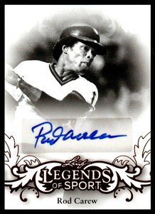 Rod Carew Auto 2015 Leaf Legends of Sport #BA-RC1 Baseball Card