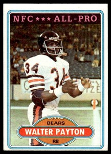 Walter Payton 1980 Topps #160 Vintage Chicago Bears Football Card