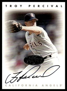 Troy Percival On-Card Auto 1996 Leaf Signature Series #RHP Signed Baseball Card