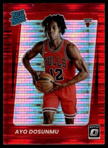 Ayo Dosunmu 2021-22 Donruss Optic Red Prizm Rated Rookie #171 Minnesota Timberwolves Basketball Card