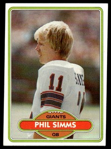 Phil Simms RC 1980 Topps #25 Vintage Rookie Football Card