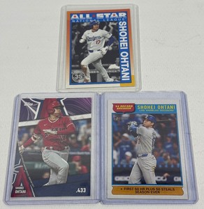 Shohei Ohtani 3 Baseball Card Lot