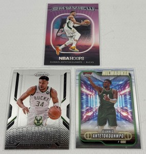 Giannis Antetokounmpo 3 Basketball Card Lot