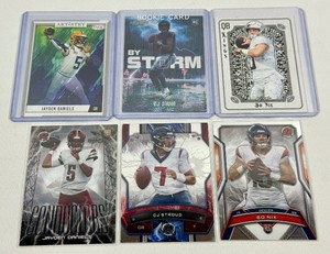 6 Star Quarterback Lot w Rookies - Daniels, Stroud, Nix Football Cards
