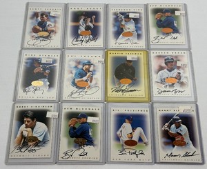 12 Card Baseball On-Card Auto Lot Leaf Signature Series Gold and Bronze