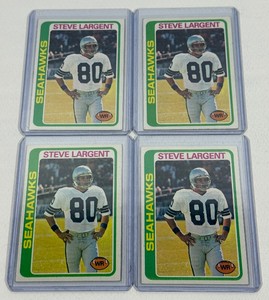 Steve Largent 2nd Year 4 Card 1978 Topps #443 Vintage Football Card Lot
