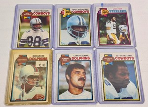1979 Topps 6 Star Card Lot - Ham, DuPree, Pearson, Too Tall, Csonka, Griese - Vintage Football Cards