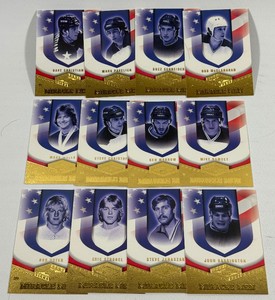 Miracle Men 2004 Upper Deck Legendary Signatures 12 Card Partial Hockey Set - Miracle on Ice 1980 Team USA Hockey Team