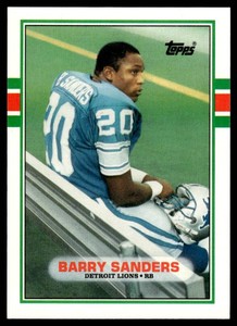 Barry Sanders RC 1989 Topps Traded #83T Rookie Football Card - #1