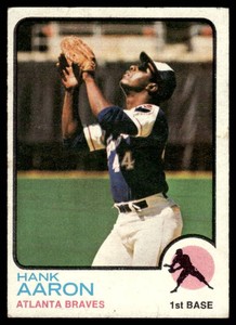 Hank Aaron 1973 Topps #100 Vintage Baseball Card