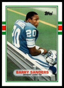 Barry Sanders RC 1989 Topps Traded #83T Rookie Football Card - #2
