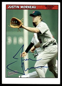 Justin Morneau On-Card Auto 2006 Topps Bazooka #200 Minnesota Twins Baseball Card
