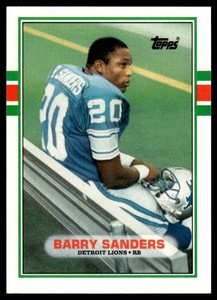 Barry Sanders RC 1989 Topps Traded #83T Rookie Football Card - #3