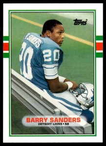 Barry Sanders RC 1989 Topps Traded #83T Rookie Football Card - #4