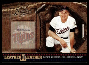 Harmon Killebrew 2499 2004 Donruss Lumber and Leather #LEL-35 Numbered 11292499 Minnesota Twins Baseball Card