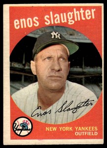 Enos Slaughter 1959 Topps #155 Vintage Baseball Card