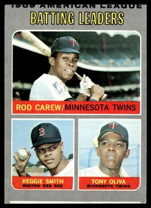 Rod Carew  Tony Oliva 1970 Topps AL Batting Leaders #62 Vintage Minnesota Twins Baseball Card